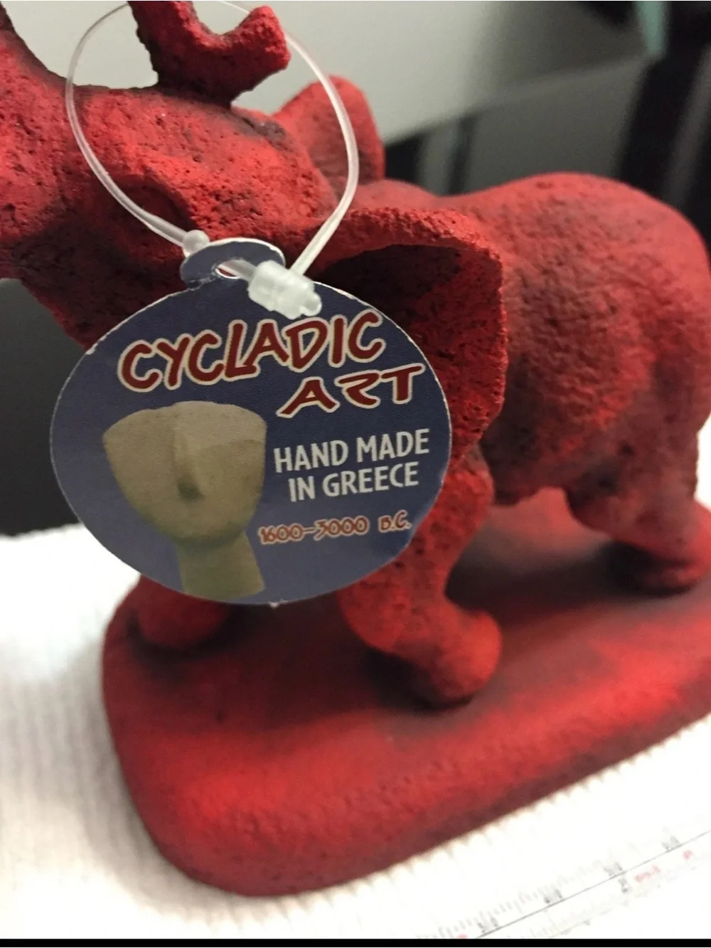 Cycladic Art Red Elephant